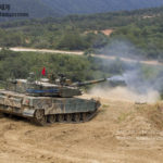 K2 Black Panther Tank 120mm L55 Smoothbore gun firing