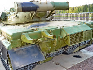 T-80B Tank with 20mm appliqué armor on the hull front