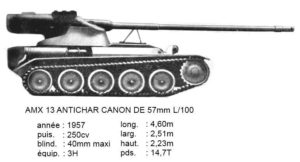 AMX-13-57 prototype AMX-13-75 Light Tank
