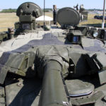 Russian T-80U Tank close up of the turret roof