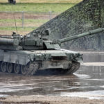 Russian T-80U Tank rear view