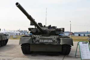 Russian T-80U Tank Front view